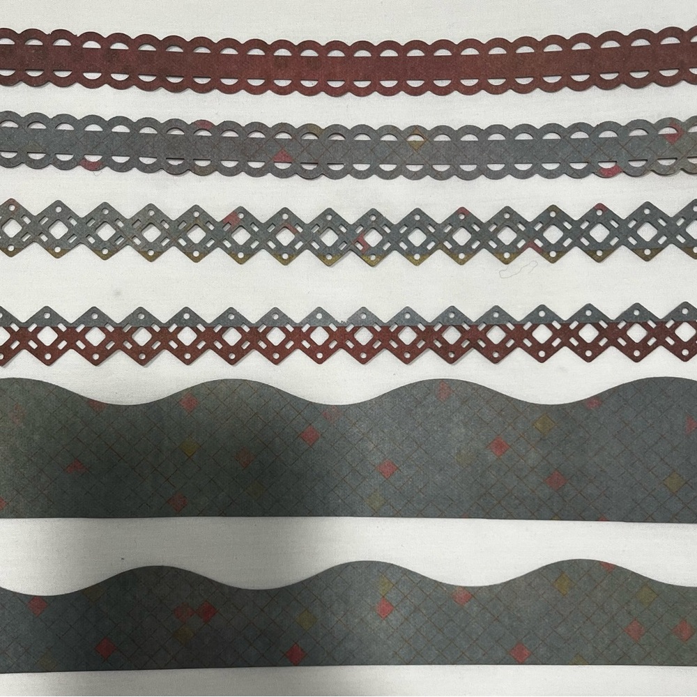 Creative Memories Decorative Border Strips - Red and Gray - Picture 1 of 4